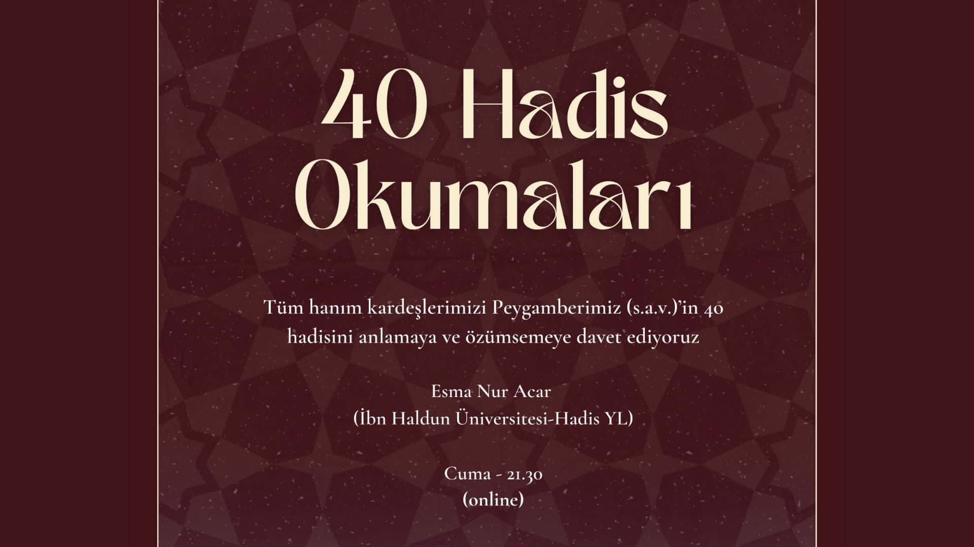 40 Hadith Readings