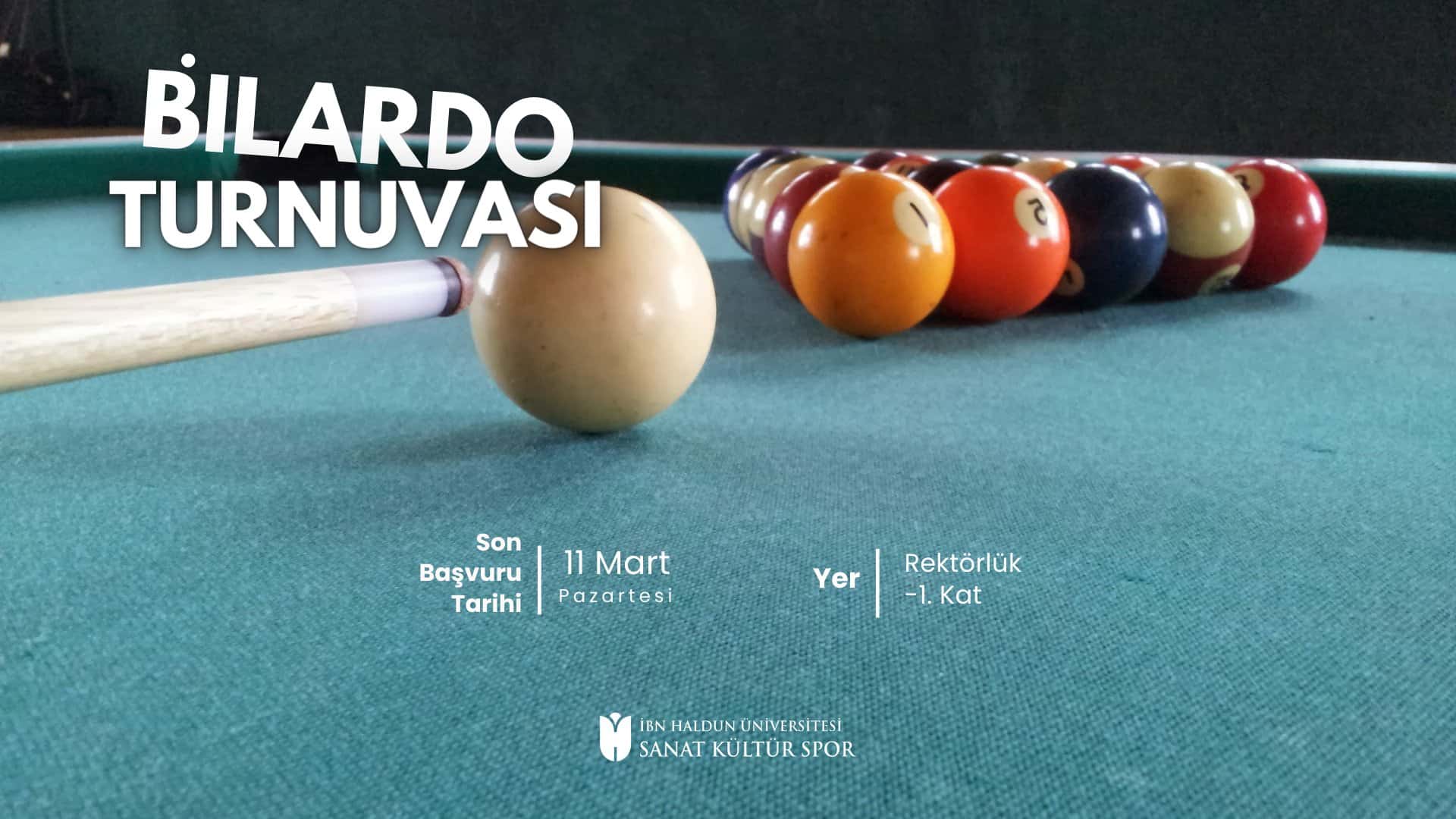 Rektörlük Kupası Bilardo Turnuvası başlıyor