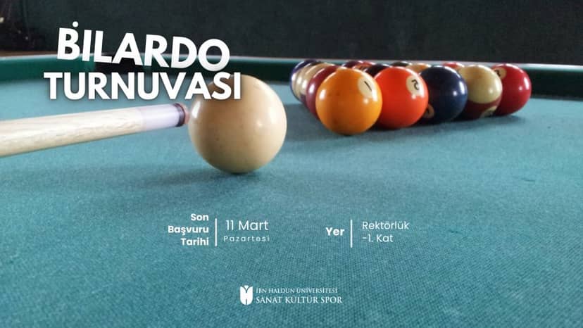 Rektörlük Kupası Bilardo Turnuvası başlıyor